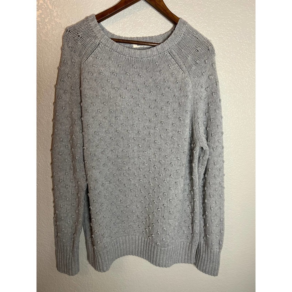 Woolovers Women's Knit Gray Sweater Sz XL